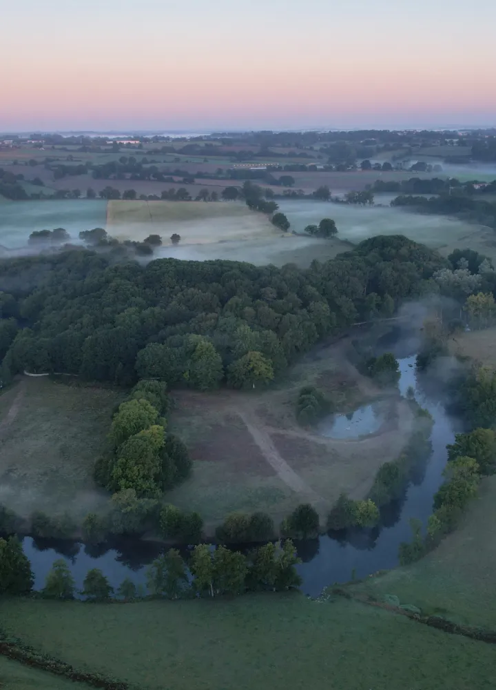 Vallée de la Sèvre Nantaise vue du ciel